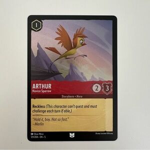 FOIL Arthur Sparrow Lorcana TCG Disney Trading Card Game Collectible Player